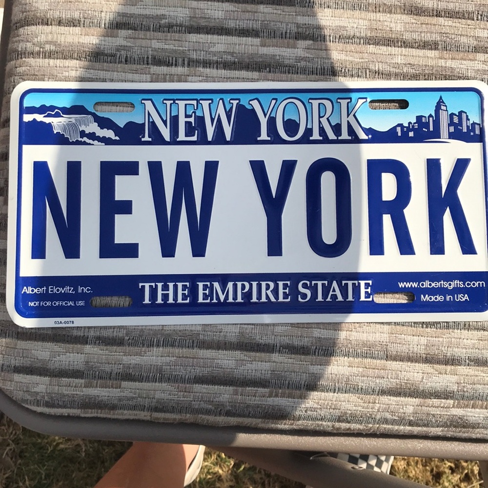 New York License Plate Room Decoration